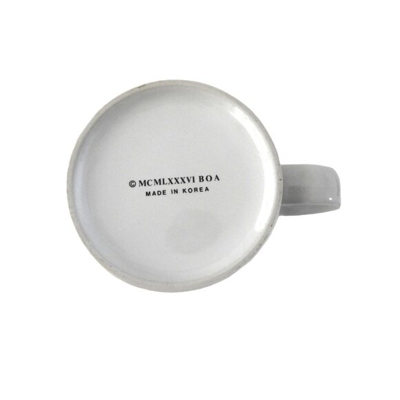 Vintage Kathy Orr Christmas Mug Red Calico Cat Christmas Tree 1986 Korea - Picture 6 of 7